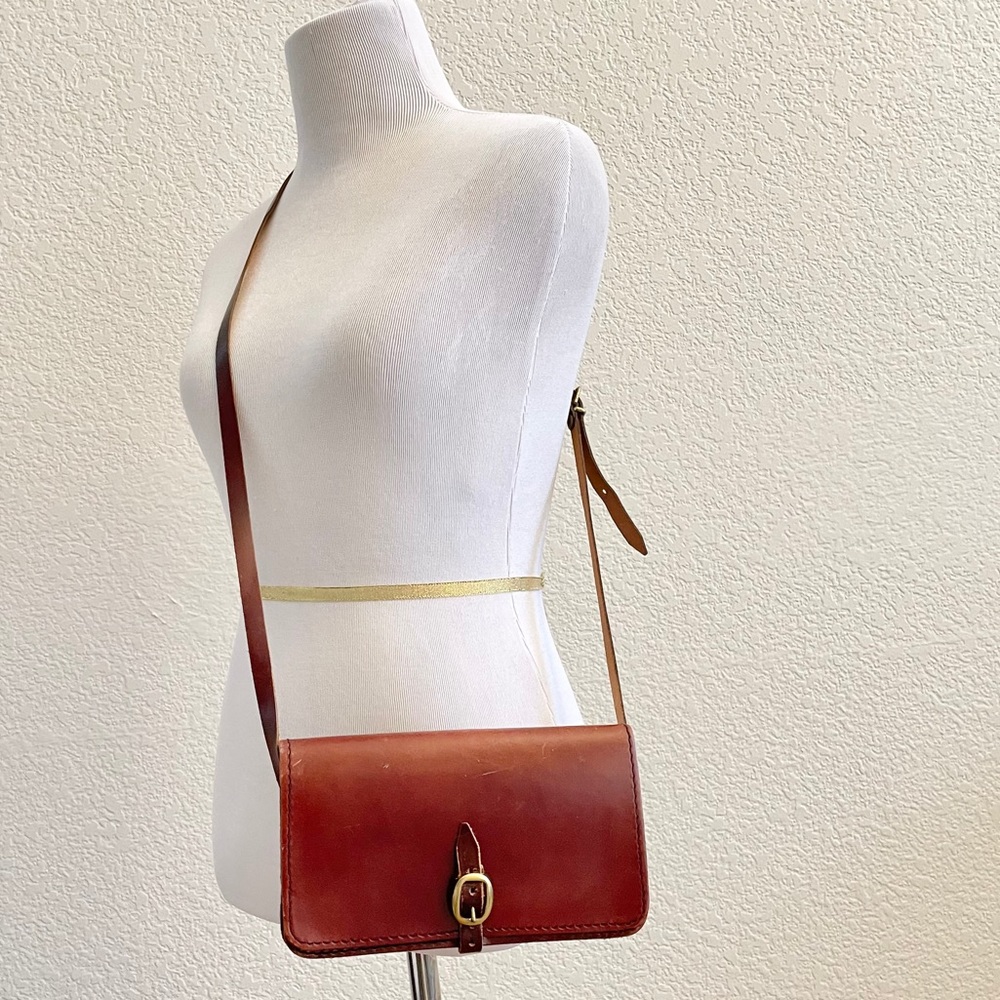 Leather Crossbody Purse Bag Small Buckle Closure
